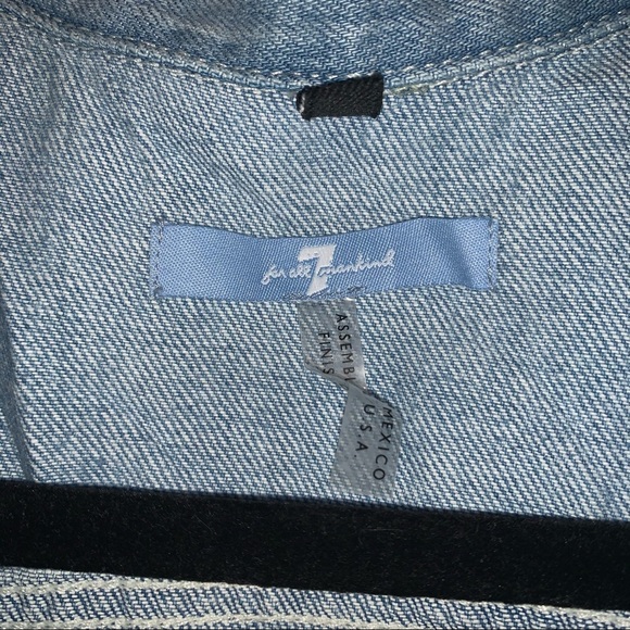 7 For All Mankind Denim Jean Zipper Dress Size M - Picture 5 of 8